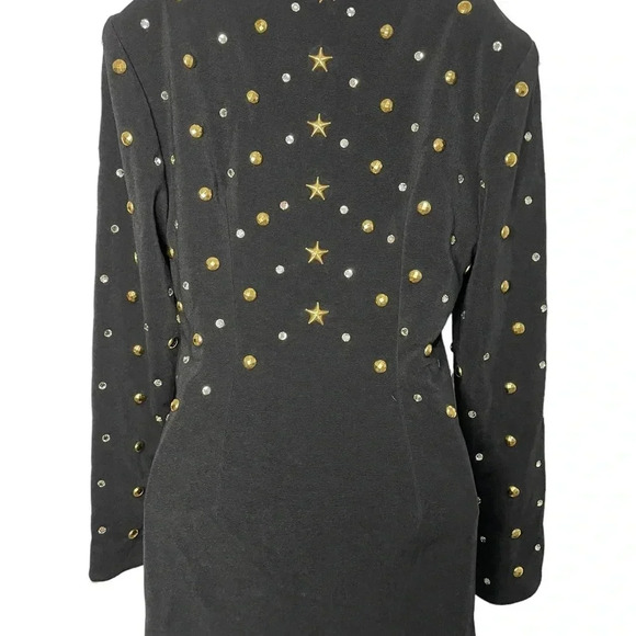 NWT Silver Mesa Star Studded Jacket size x-small black and gold - Picture 4 of 7